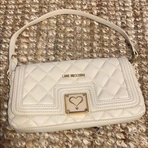 White quilt love Moschino bag